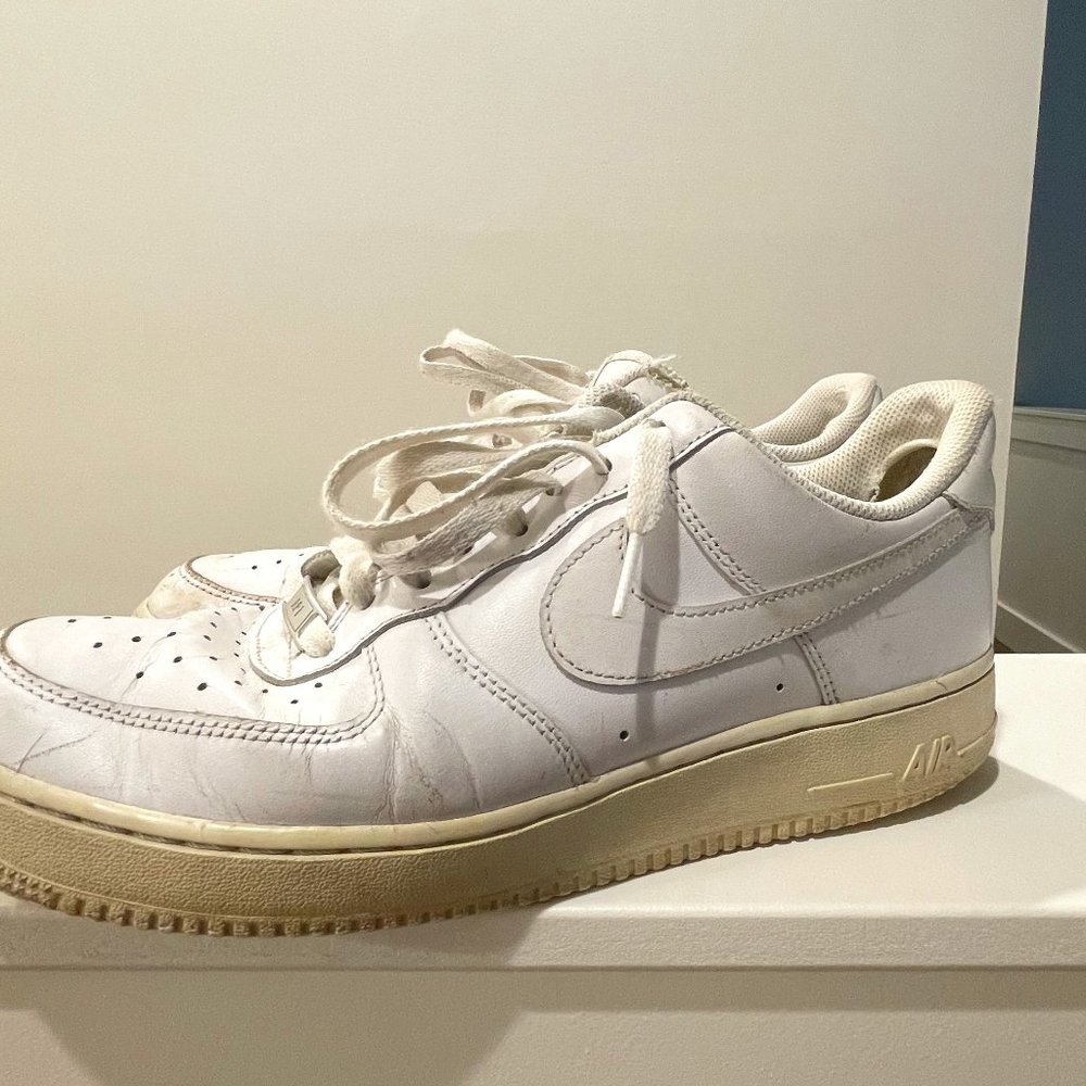 White Air Forces - off white/cream dyed - Size 10